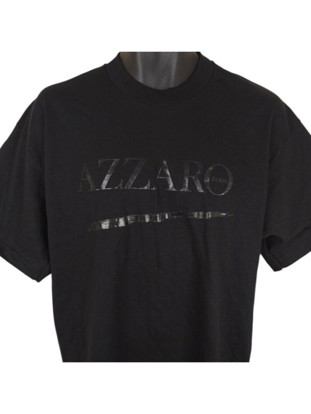 Vintage Azzaro Paris T Shirt Mens Size XL Black 90s Cologne Made In USA